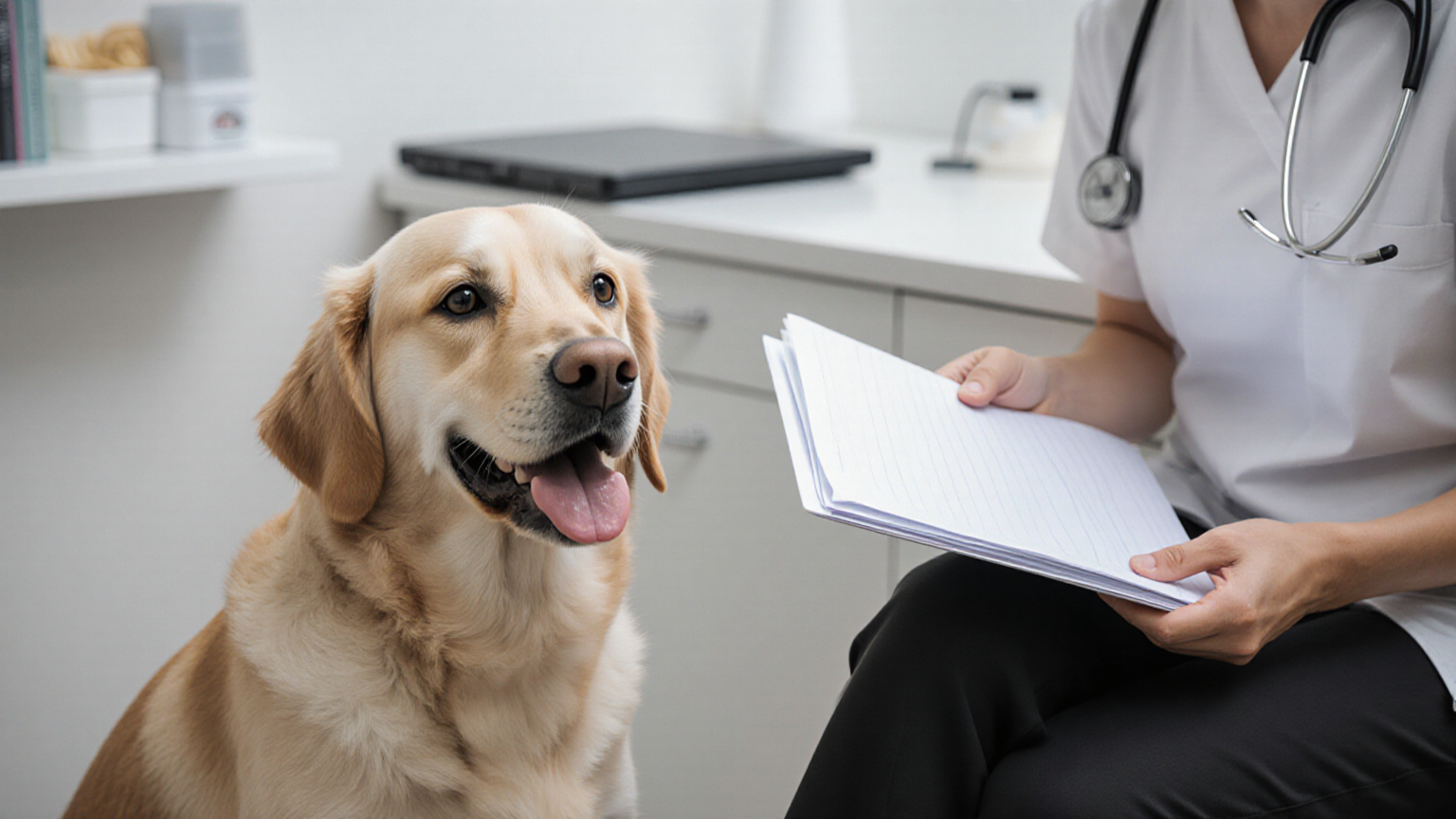 Dog secured on a nonslip vehicle surface while a second adult calls the emergency hospital
